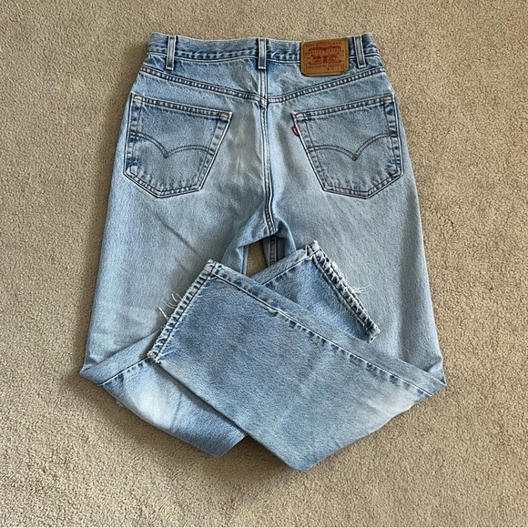 Vintage 2002 Levi’s 901 Relaxed Straight Leg Jeans Light Wash Mexico 32 X 32 - Picture 4 of 12